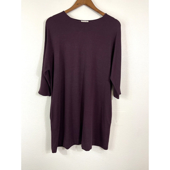 Aritzia Wilfred Free Comet Dress Womens Size S Dark Red Shift Stretch Office - Picture 1 of 7